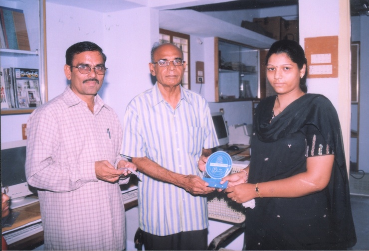 J.A. Swathi - First Prize in Computer Basics