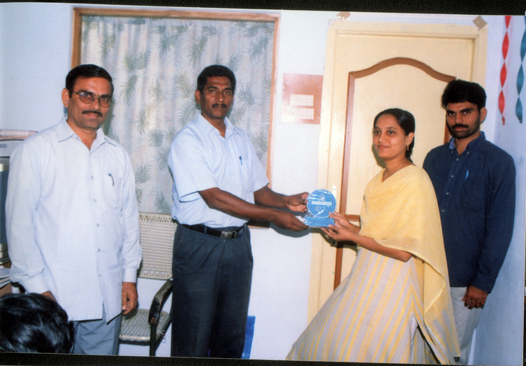 P. Madhavi - First Prize in Computer Basics