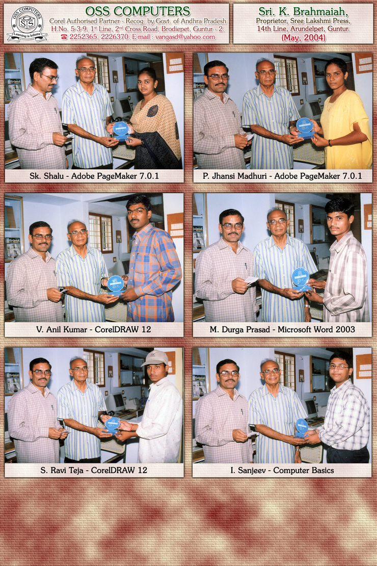 May, 2004 - Sri K. Brahmaiah